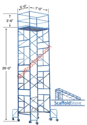 22' Rolling Scaffold Tower