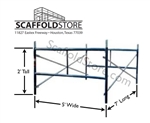 5'W x 2'T x 7'L  Mason Frame Scaffold Set