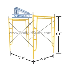 5'W x 6' 6'T x 7'L Walk-Thru Scaffold Frame Set