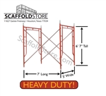 5'W x 6' 7'T x 7'L Heavy Duty Walk-Thru Scaffold Frame Set (Waco-Style)