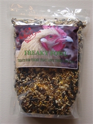 *** OUT OF STOCK ***CHICKEN LOVE FREAKY FOWL CHICKEN TREAT 4/2 LB. BAGS  UPC 817172012232