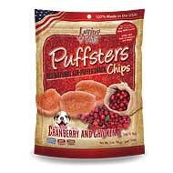 LOVING PETS 3 OZ. PUFFSTERS CRANBERRY AND CHICKEN CHIPS (6 PER CASE, $2.76 EACH)  UPC 842982051300