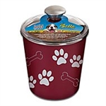 LOVING PETS PRODUCTS BELLA BOWL CANISTER MERLOT  UPC 842982074804
