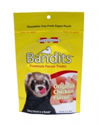 MARSHALL PET PRODUCTS BANDITS CHICKEN TREATS 3 OZ.  UPC 766501003840