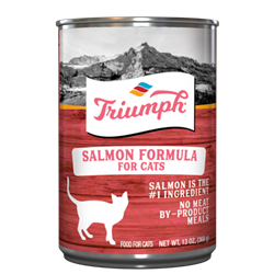 TRIUMPH PET INDUSTRIES SALMON CAT FOOD 12/13.2 OZ. CANS  UPC 073657002888