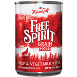 TRIUMPH PET INDUSTRIES GRAIN FREE BEEF & VEGGIE STEW 13.2 OZ. (12/CASE)  UPC 073657008712