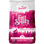 ** OUT OF STOCK **TRIUMPH PET INDUSTRIES FREE SPIRIT GRAIN FREE DEBONED SALMON & SWEET POTATO 26 LB UPC 073657390176