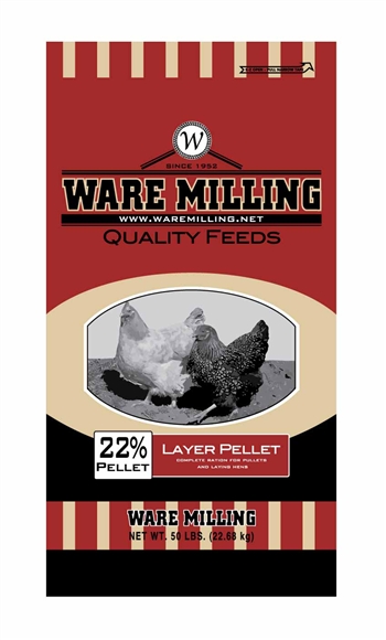 WARE MILLING 22% LAYER PELLET