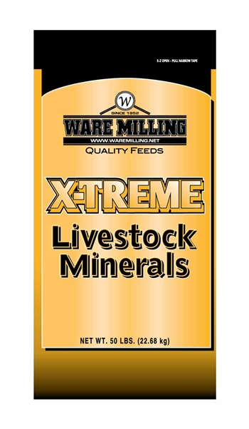 WARE MILLING Livestock Minerals 3605 Gold Beef Breeder Aureomycin 5600 IGR