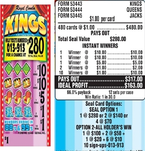 53443 Kings $1.00 Bingo Event Ticket