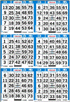 6 ON Bingo Paper - Pack of 500 Sheets