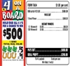 $500 TOP - Form # 7A34 - 4 On A Board $1.00 Bingo Event Ticket