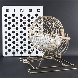 Bingo Cage Set - Large Brass