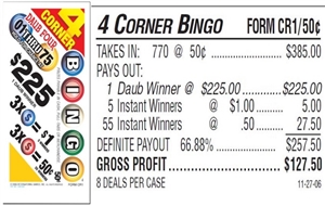 CR1 4-Corner Bingo $0.50 Bingo Event Ticket