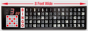 8 Foot Electronic Flashboard, 3.25 Inch Numbers