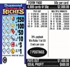 $250 TOP - Form # YN80 Diamond, Rubies, & Riches $0.50 Ticket (3-Window)