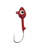 Minnow Head Jig Head with Eyes 3/8oz Size 2/0 Hook - Red 6pk