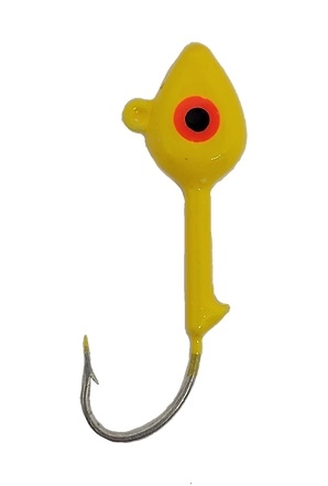 Minnow Head Jig Head with Eyes 1/2oz Yellow 6pk