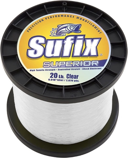 Sufix Superior Monofilament Fishing Line - Clear 1lb Spool