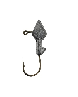 Unpainted Flat Head Minnow Head Jig Head 1/16oz Size 4 Bronze Hook
