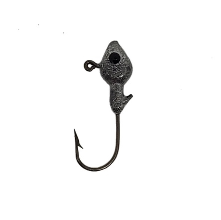 Unpainted Minnow Head Jig Head with Black Eyes 1/16oz Size 4 Bronze Hook