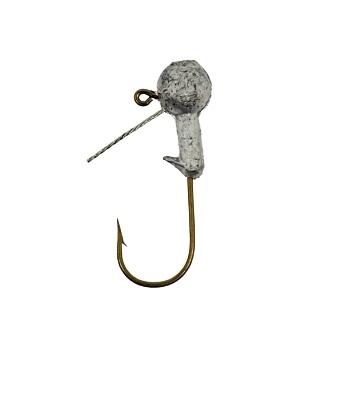 Unpainted Weedless Round Head Jig Heads 1/16oz Size 2 Bronze Hook 10pk