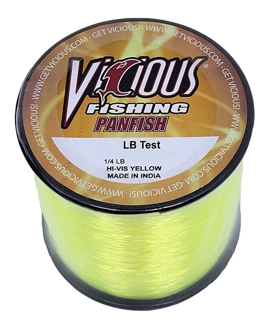 Vicious Panfish Hi-Vis Yellow Fishing Line - 1/4lb spool