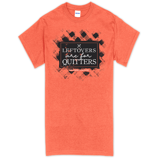 SC Soft Leftovers For Quitters front print-Htr Orange