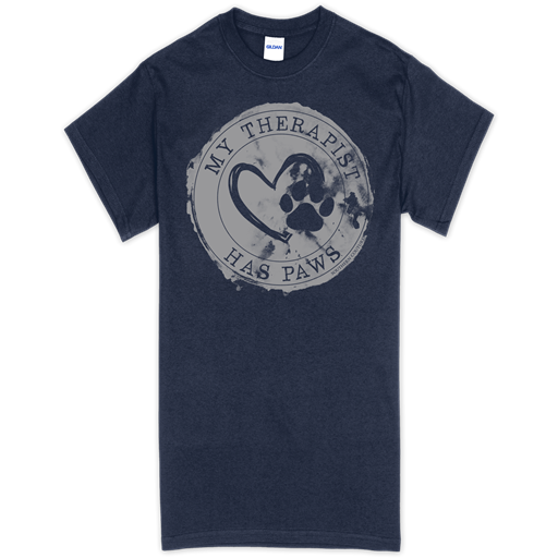 SC Soft Therapist Has Paws front print-Navy