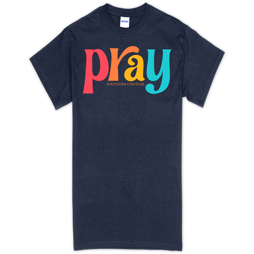 SC Soft Colored Pray front print-Navy