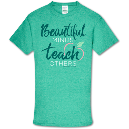 SC Soft Beautiful Minds Front Print-Heather Seafoam