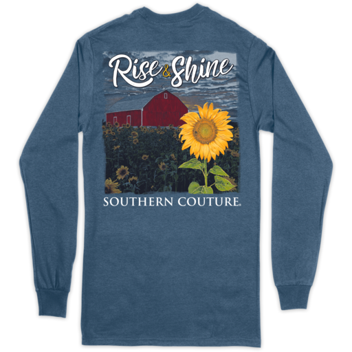 SC Classic Rise & Shine on Long Sleeve-Indigo