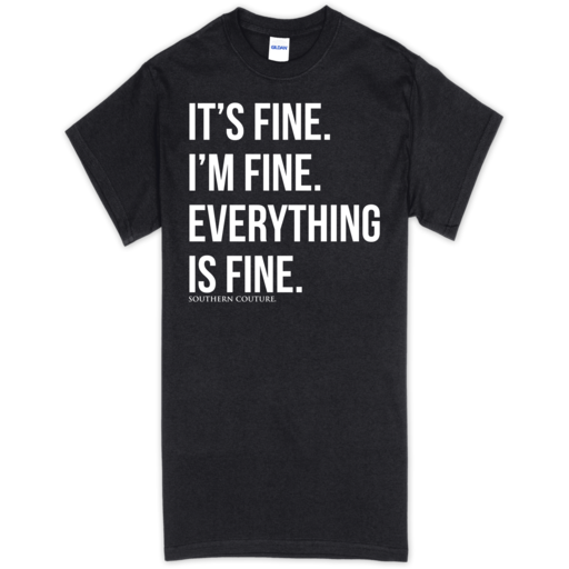 SC Soft Everything is Fine Front Print-Black
