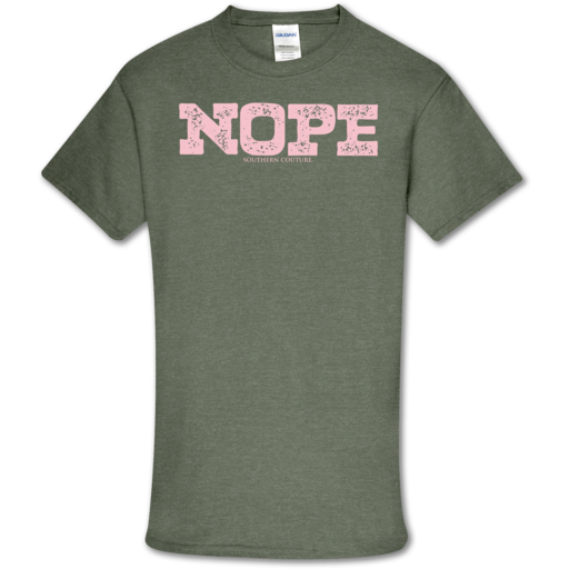 SC Soft Nope front print-Heather Military Green