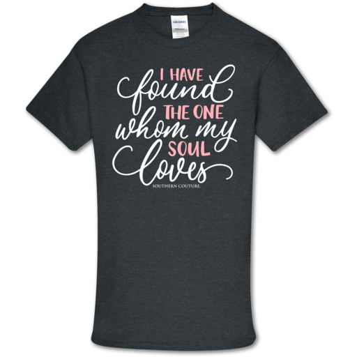 SC Soft Found the One front print-Dark Heather