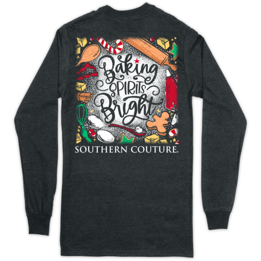 SC Classic Baking Spirits Bright on LS-Dark Heather