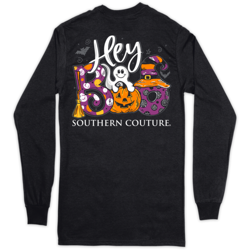 SC Classic Hey Boo on Long Sleeve-Black