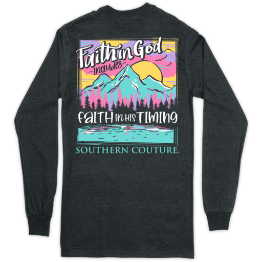 SC Classic Faith in God on Long Sleeve-Dark Heather