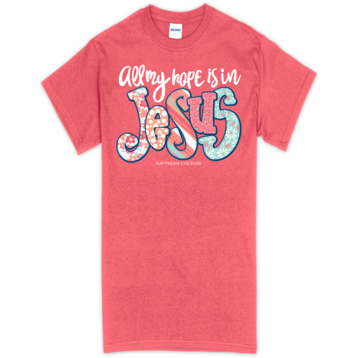 SC Soft All My Hope Is In Jesus-Coral Silk