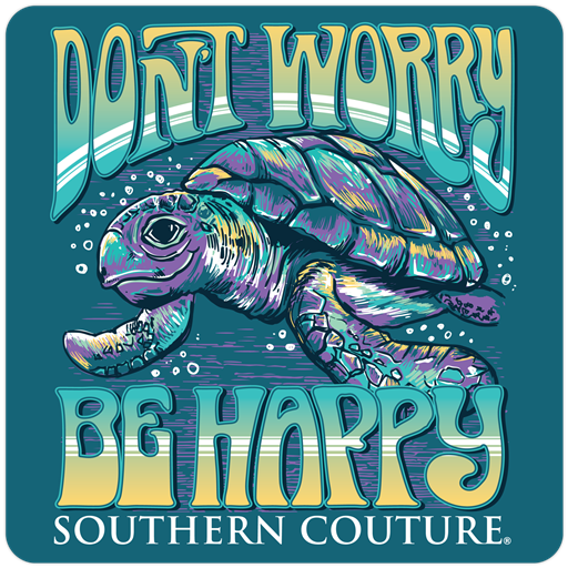 SC Don't Worry Be Happy Turtle Sticker - 24 pack