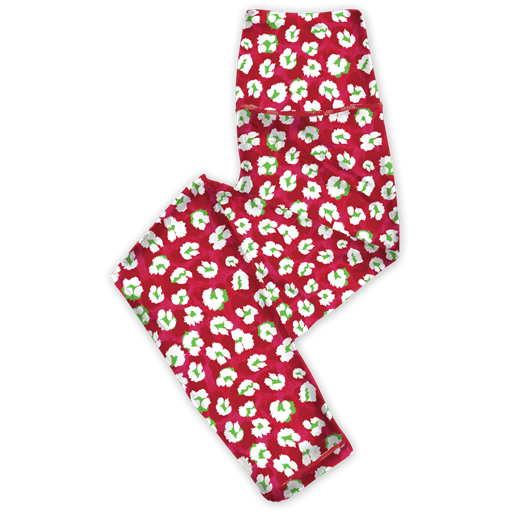 SC Christmas Red Leopard Legging