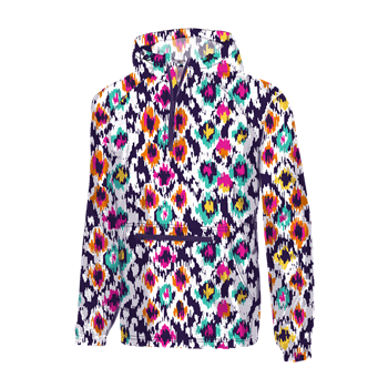 SC Quarter Zip Wind Breaker Pullover-Bright Aztec