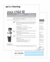 <span style="font-weight: bold;"><br><br>30308   Born Learning Ages & Stages - 3 Years </span>  <br><ul>