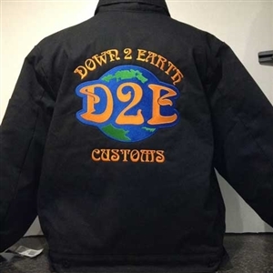 Down 2 Earth Embroidered Dickies 8 oz. Lined Eisenhower Jacket