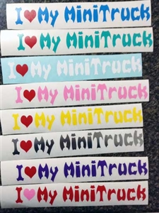 I Love My MiniTruck Sticker