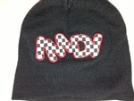 IMDI Checkered Stretch Fleece Beanie Embroidered