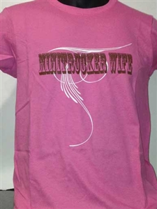 Minitrucker Wife Swirl Ladies T-Shirt