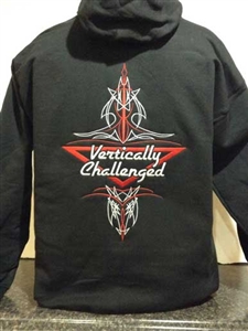 Vertically Challenged Embroidered Hoodies