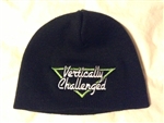 Vertically Challenged Triangle embroidered Stretch Fleece Beanie