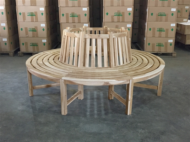 Round Tree Teak Bench (c-grade)